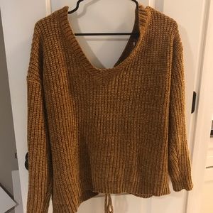 Urban Outfitters Sweaters - Mustard colored sweater with tie up back Urban Outfitters Sweaters - Mustard colored sweater with tie up back